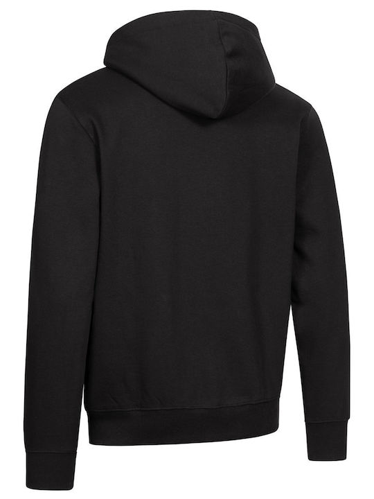 Lonsdale Buckhaven Men's Sweatshirt with Hood and Pockets Black