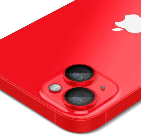 Spigen Optik Pro EZ Fit Camera Protection Tempered Glass Red for the iPhone 14 / 14 Plus
