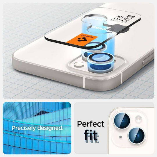 Spigen Optik Pro EZ Fit Camera Protection Tempered Glass Starlight for the iPhone 14 / 14 Plus