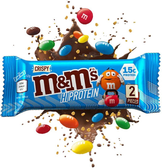 m&m's HiProtein Bars with 15gr Protein & Flavor Milk Chocolate 2x52gr