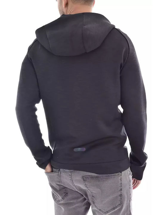 Emporio Armani Herren Sweatshirt Jacke mit Kapuze und Taschen Schwarz