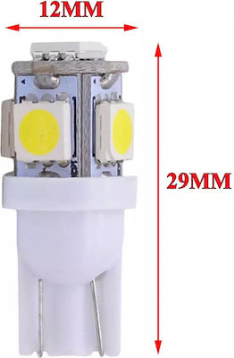 Lampen Auto SMD 5050 Super Bright T10 LED 6500K Kaltes Weiß 12V 1W 20Stück