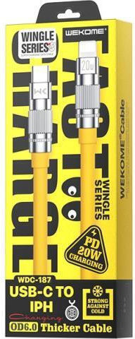 WK WDC-187 USB-C to Lightning Cable 20W Yellow 1.2m