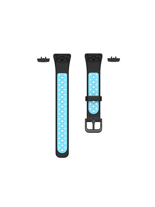 Dual Color Λουράκι Σιλικόνης Black / Blue (Honor Band 6 / Huawei Band 6)