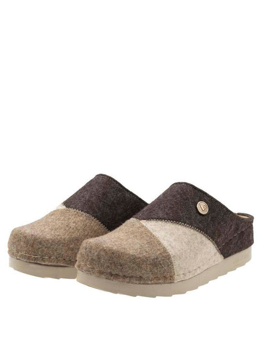 Vesna Winter Women's Slippers in Brown color