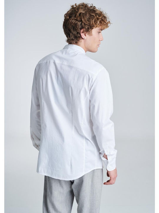 P/Coc P- Men's Shirt Long Sleeve Cotton White