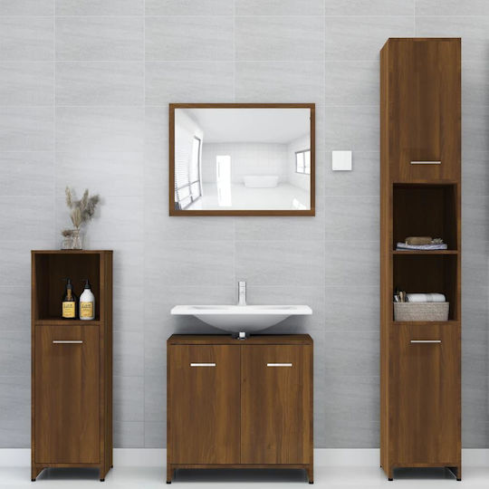 vidaXL Ντουλάπι Μπάνιου 30x30x95cm Δρυς