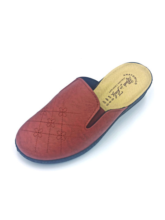 Jomix Anatomic Women's Slippers In Burgundy Colour