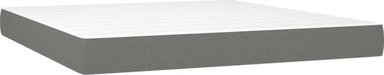 Bett Übergröße Mit Stoff bezogen Dark Gray mit Latten & Matratze 160x200cm
