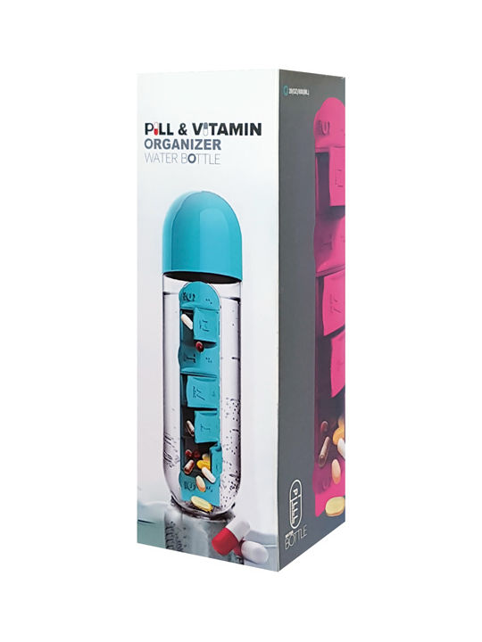 Factory Pill Box Πλαστικό Παγούρι 600ml Διάφανο