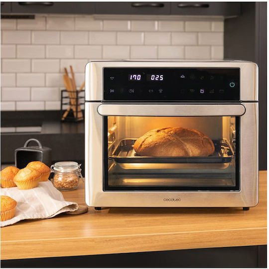 Cecotec Bake&Fry 3000 Touch Steel Ηλεκτρικό Φουρνάκι 30lt Χωρίς Εστίες με Αέρα