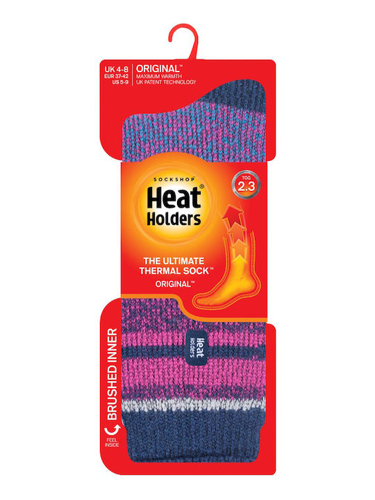 Heat Holders Fashion Twist Crew 80018 Γυναικείες Ισοθερμικές Κάλτσες Πολύχρωμες