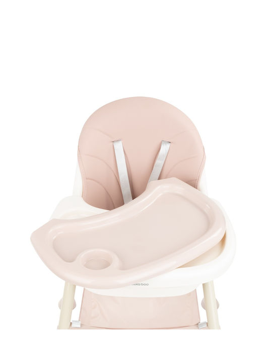 Kikka Boo Brie Baby Hochstuhl 2 in 1 mit Höhenverstellbar Rosa