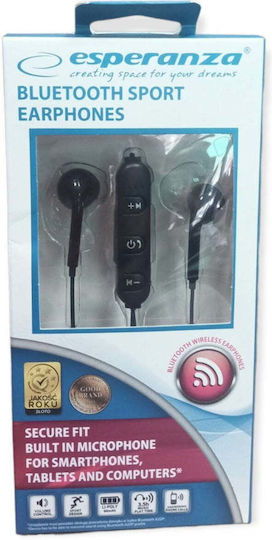 Esperanza EH187K In-ear Bluetooth Handsfree Earphones with Sweat Resistance Black