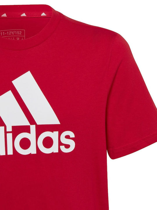Kinderoberteile T-Shirt Rot Essentials Zwei-Farben Großes Logo