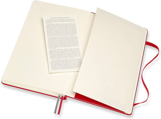 Moleskine Classic Collection Σημειωματάριο 400 Φύλλων Ριγέ με Σκληρό Εξώφυλλο και Λάστιχο Κόκκινο