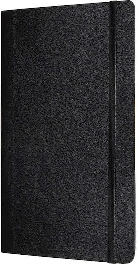 Moleskine Classic Collection Σημειωματάριο 200 Φύλλων Ριγέ με Λάστιχο Μαύρο