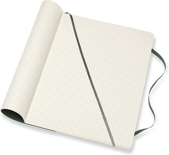 Moleskine Classic Collection Σημειωματάριο 192 Φύλλων Καρέ με Λάστιχο Πράσινο