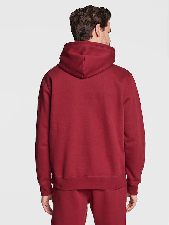 Champion Rochester Men's Sweatshirt with Hood and Pockets Burgundy