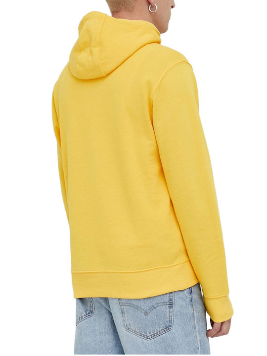 Tommy Hilfiger Herren Sweatshirt mit Kapuze und Taschen Gelb