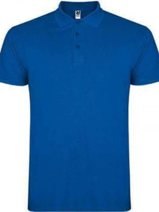 Star Polo Short Sleeve Blouse Blue