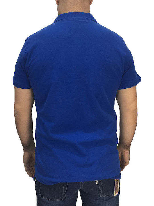 Star Polo Short Sleeve Blouse Blue