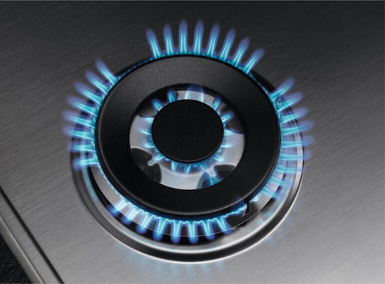 AEG 6000 Slim line Gaskochfeld Autonom 59.5x51εκ. Silber