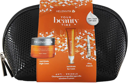 Helenvita Anti-Wrinkle Night Skin Care Set for Αnti-ageing, Moisturizing & Firming