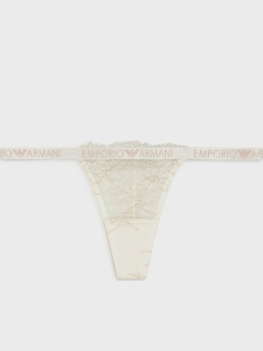 Γυναικείο String με Δαντέλα Μπεζ