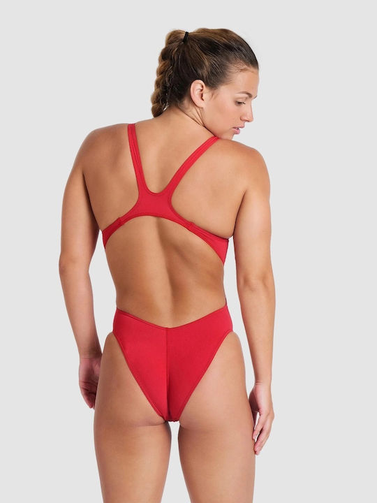 Tech Solid Sportlicher Badeanzug Rot
