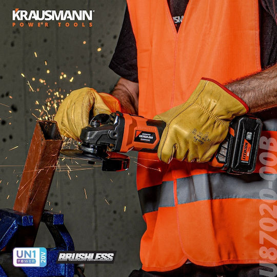 Krausmann U87020-24SΒ Grinder 125mm Battery Brushless 2x4Ah