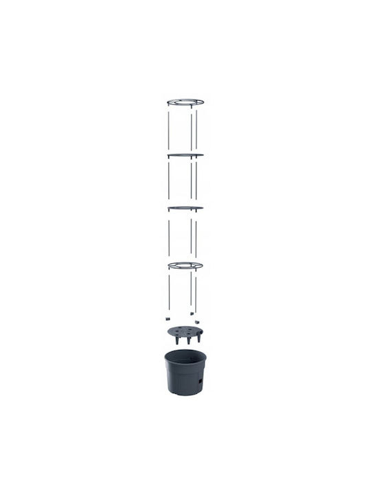 Marhome Tomato Grower Pot Plastic Charcoal 39.2x31.5x153cm.
