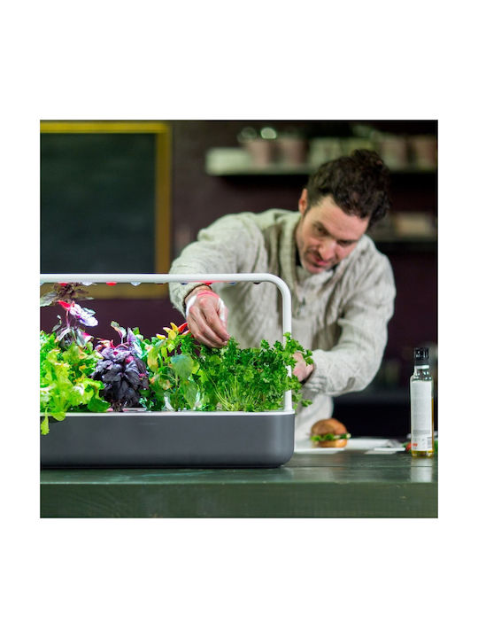 Click and Grow The Smart Garden 9 Self-watering Planter Box Plastic Gray 60.4x18.4x39.6cm.
