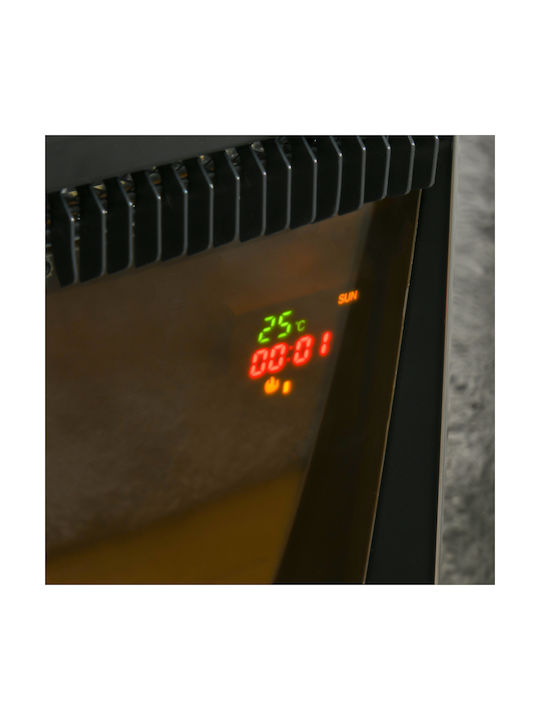 HomCom Επιδαπέδιο Ηλεκτρικό Τζάκι 2000W 79x77.5cm Λευκό