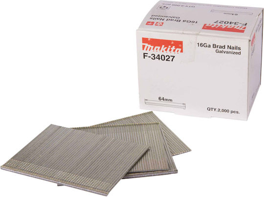 Makita F-34027 Καρφιά 1,6x64mm 16 Ga 2000τμχ