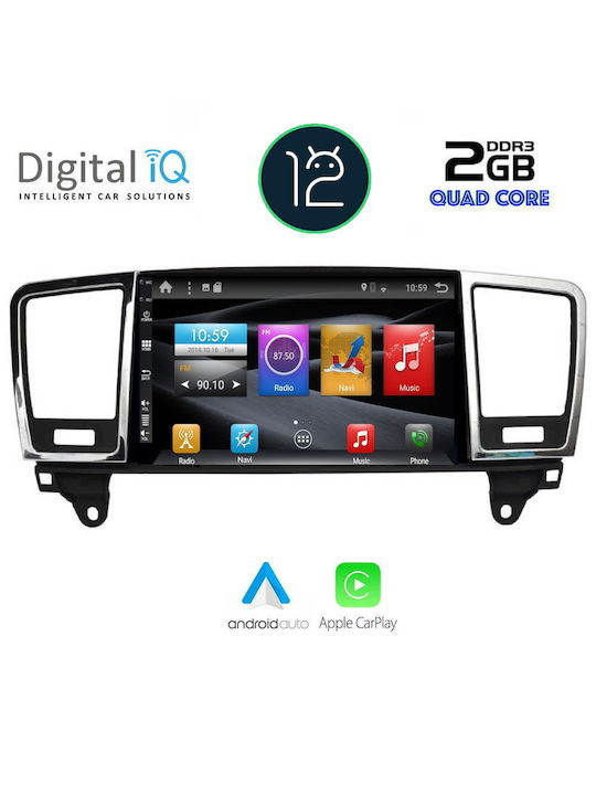 Digital IQ Car Audio System for Mercedes-Benz ML 2011-2019 (Bluetooth/USB/AUX/WiFi/GPS/Apple-Carplay/Android-Auto/CD) with Touch Screen 9"