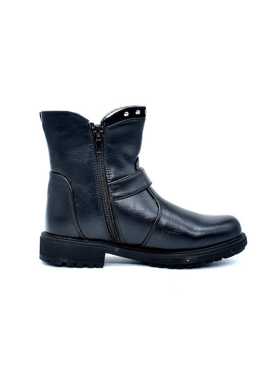 Asso Kids Boots with Zipper Black