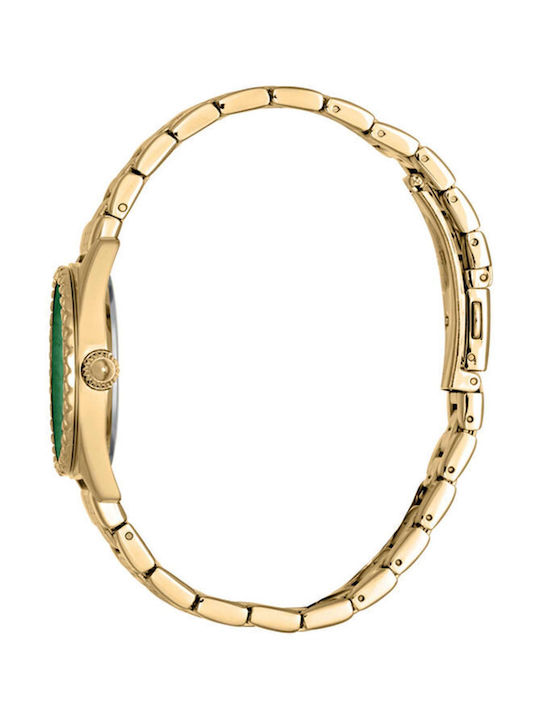 Just Cavalli Glam Crystals Uhr mit Gold Metallarmband