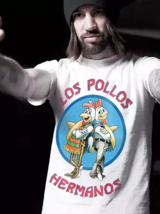 Pegasus Los Pollos Hermanos T-shirt Breaking Bad White Cotton PEG00075
