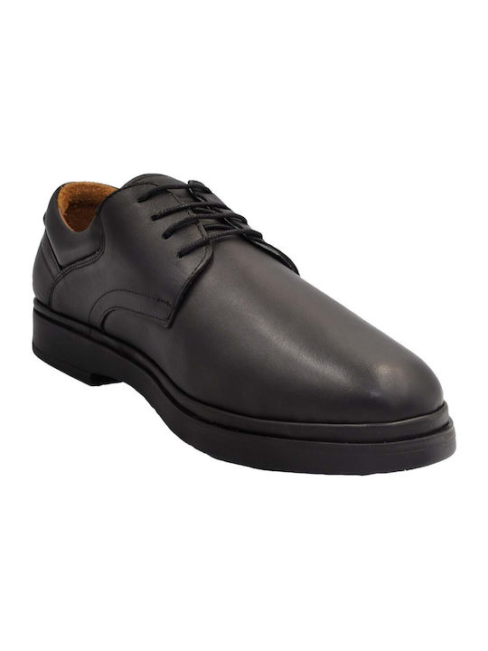 Pyrgos Shoes Leather Classic Shoe in Black (K-00)