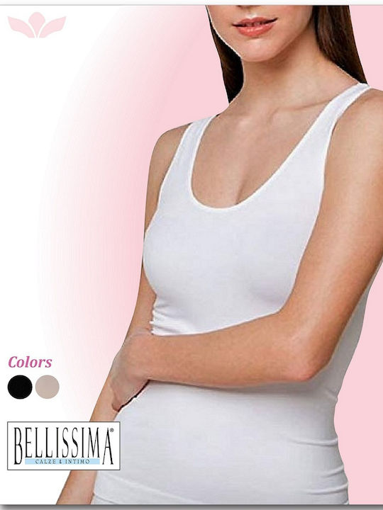 DIANA - 53 Elastic T-shirt without seams, with wide waistband in leather