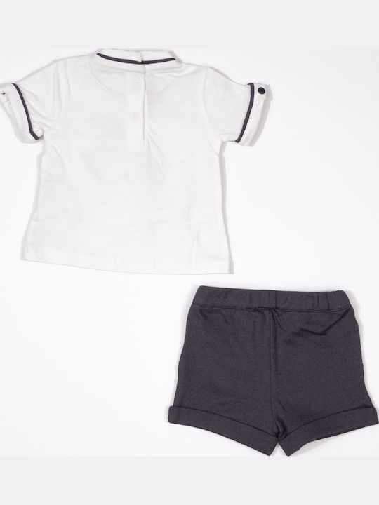Kids' Set with Shorts Summer 2pcs White Travel