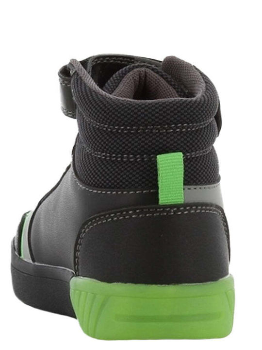 Jurassic World Παιδικά Sneakers High με Σκρατς & Φωτάκια Μαύρα