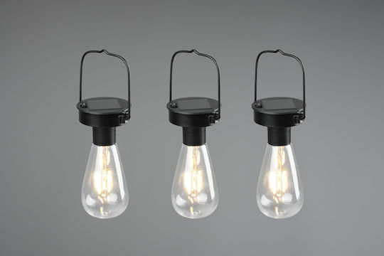 Trio Lighting Campus Σετ 3 Κρεμαστά Ηλιακά Φωτιστικά 1W με Φωτοκύτταρο IP44