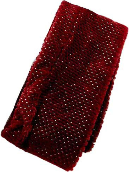 Verde Women's Fur Neck Warmer Burgundy