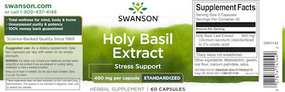 Swanson Holy Basil Extract Tulsi 60 caps