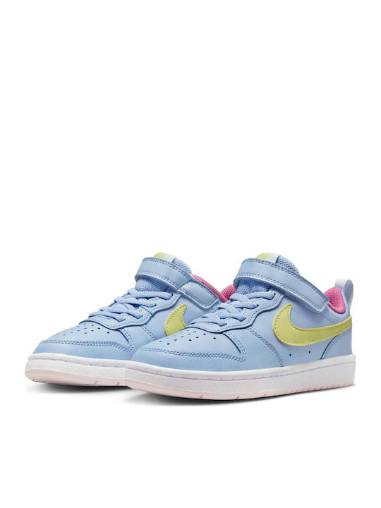 Court Court Borough 2 Psv Kids Sports Shoes Basketball with Hoop & Loop Closure Blue