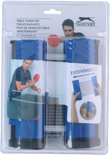 Slazenger Net for Ping Pong in Blue color 18595 Ping Pong Portable Set with Maximum Length 165cm, 22x19.5x3cm