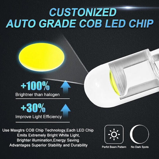 Λάμπες Μοτοσυκλέτας T10 LED 6000K Λευκό 12V 1W 20τμχ
