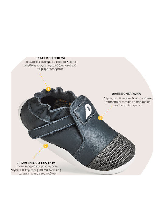 Sneakers pentru copii Xplorer Anatomic cu Velcro Marvel Arctic Navy